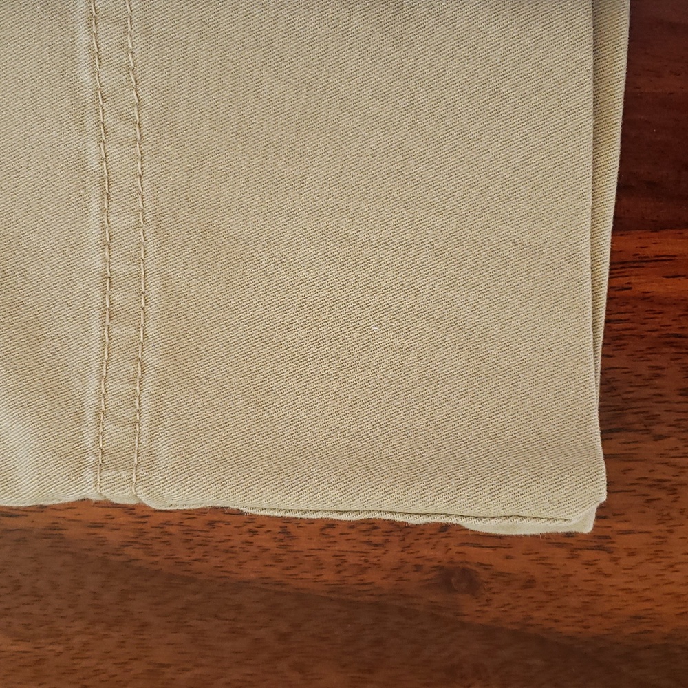 MERONA Skirt Bundle Size 10 Lot of 2 Tan Cotton Chino & Blue Seersucker - Picture 9 of 10